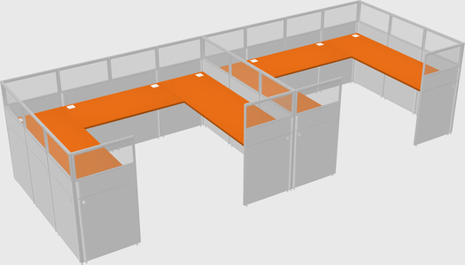 U-shaped cubicle