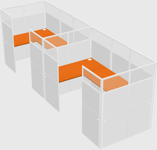 U-shaped cubicle