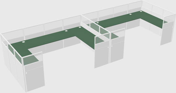 U-shaped cubicle