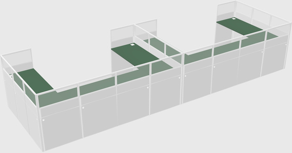 U-shaped cubicle