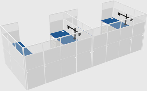 U-shaped cubicle