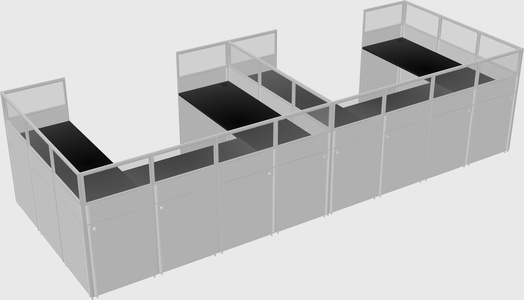 Cabine en u