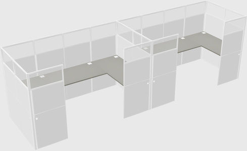 U-shaped cubicle