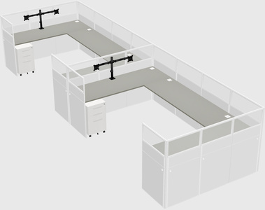 U-shaped cubicle