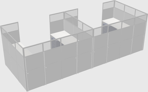 U-shaped cubicle