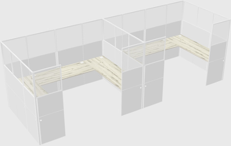 U-shaped cubicle
