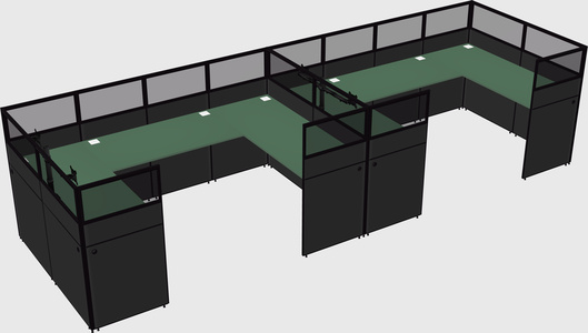 U-shaped cubicle
