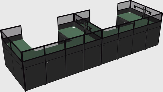 U-shaped cubicle