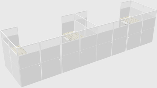 U-shaped cubicle