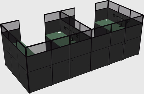 U-shaped cubicle