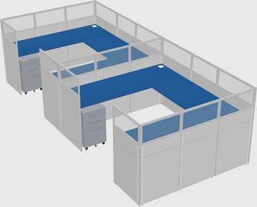 U-shaped cubicle
