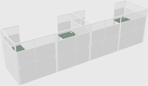 U-shaped cubicle