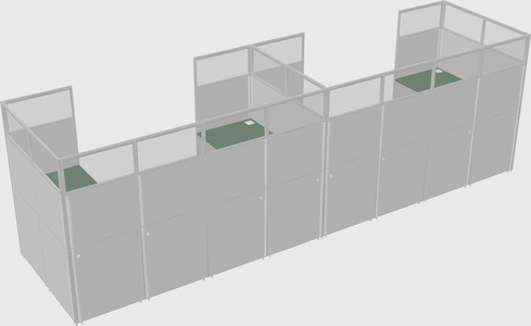 U-shaped cubicle