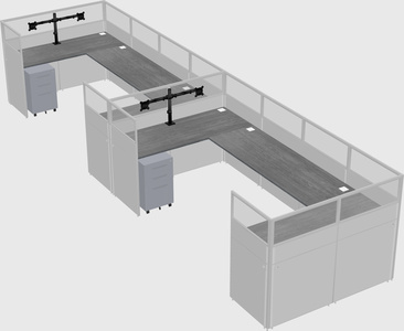 U-shaped cubicle
