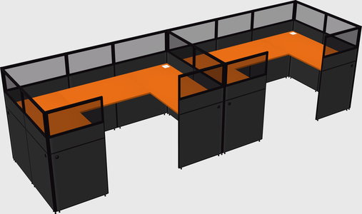 U-shaped cubicle