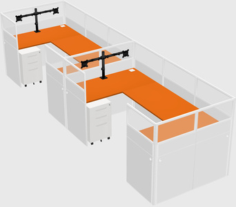 U-shaped cubicle