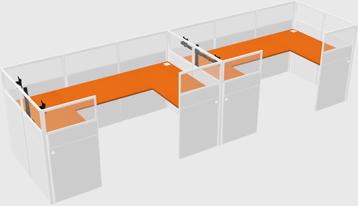 U-shaped cubicle