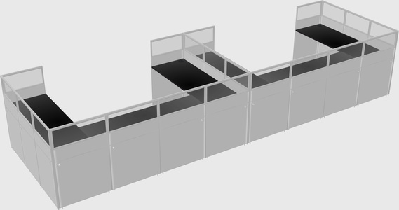 Cabine en u