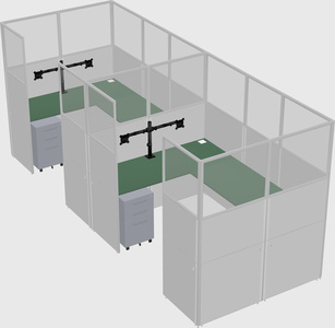 U-shaped cubicle