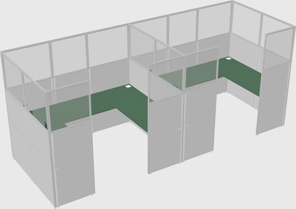 U-shaped cubicle