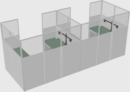 U-shaped cubicle