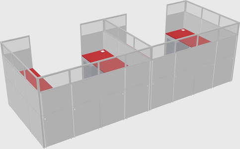U-shaped cubicle