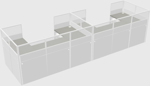 U-shaped cubicle