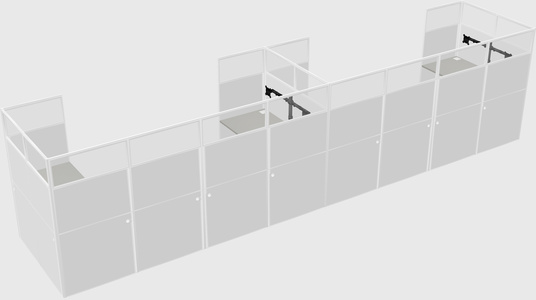U-shaped cubicle