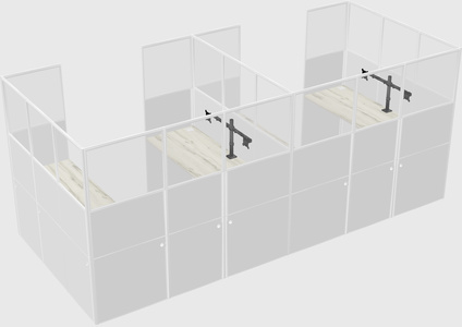U-shaped cubicle
