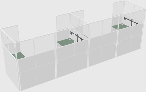 U-shaped cubicle