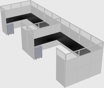 U-shaped cubicle