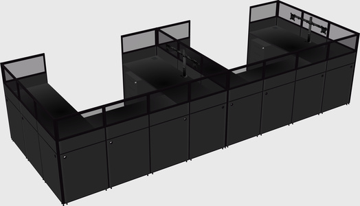 U-shaped cubicle