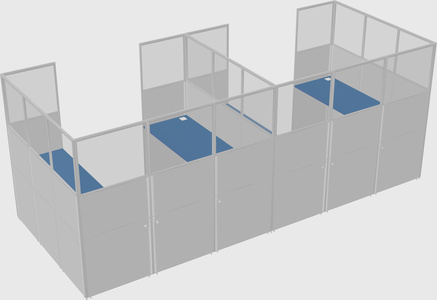 U-shaped cubicle