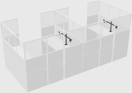 U-shaped cubicle