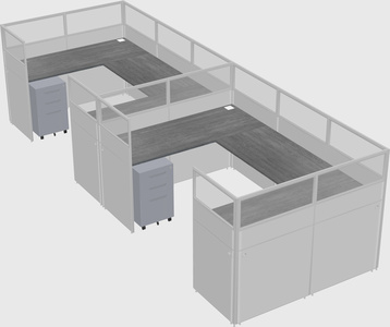 U-shaped cubicle