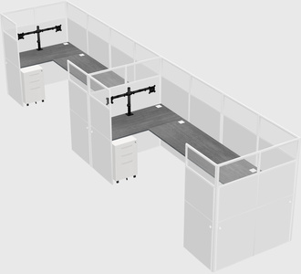 U-shaped cubicle