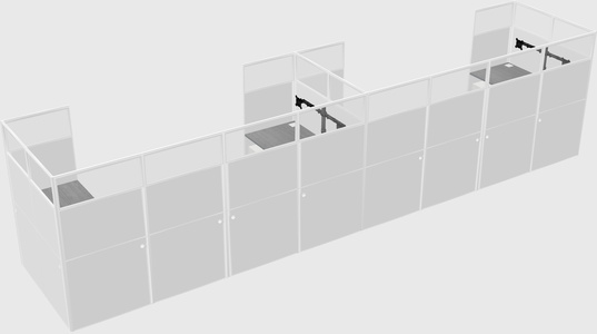 U-shaped cubicle