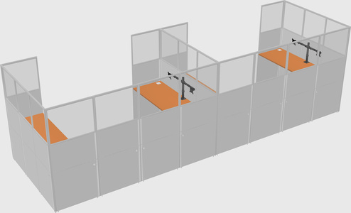 U-shaped cubicle