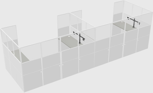 U-shaped cubicle