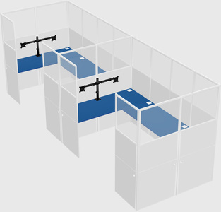 U-shaped cubicle