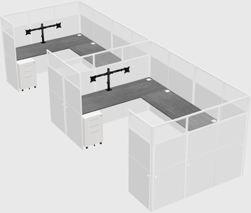 U-shaped cubicle