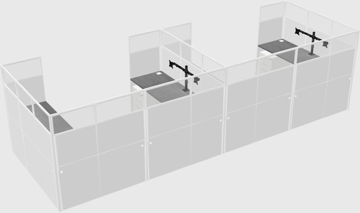U-shaped cubicle