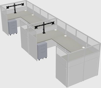 U-shaped cubicle