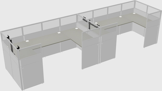U-shaped cubicle