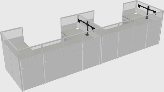 U-shaped cubicle