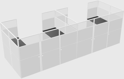 U-shaped cubicle