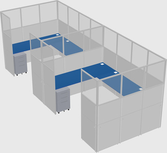 U-shaped cubicle