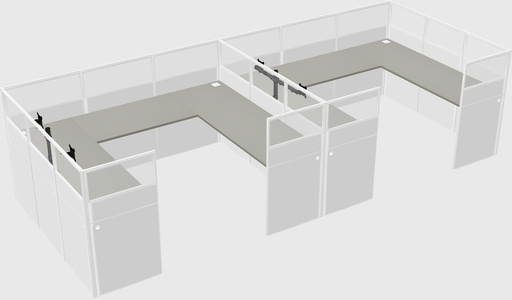 U-shaped cubicle