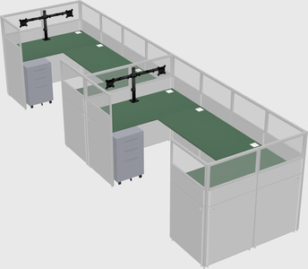 U-shaped cubicle