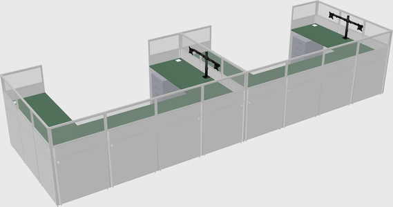 Cabine en u